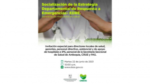 Socialización de La Estrategia Departamental de Respuesta a Emergencias – EDRE